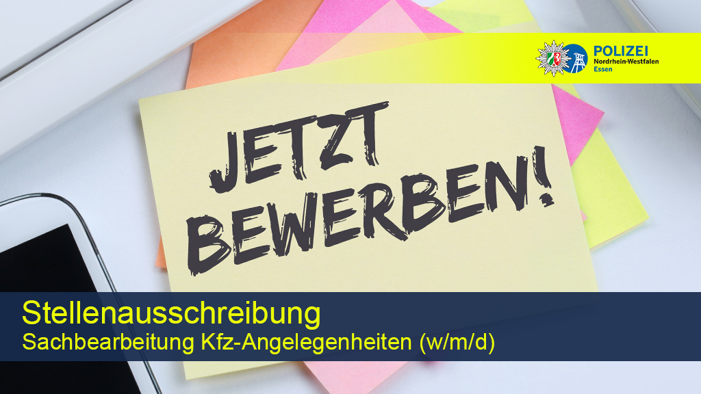 Stellenausschreibung Sachbearbeitung Kfz-Angelegenheiten (m/w/d) "Jetzt Bewerben" 