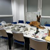 Diensthund nach einem Einsatz