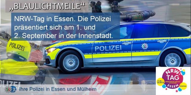 NRW-Tag in Essen - Polizei NRW in der Blaulichtmeile