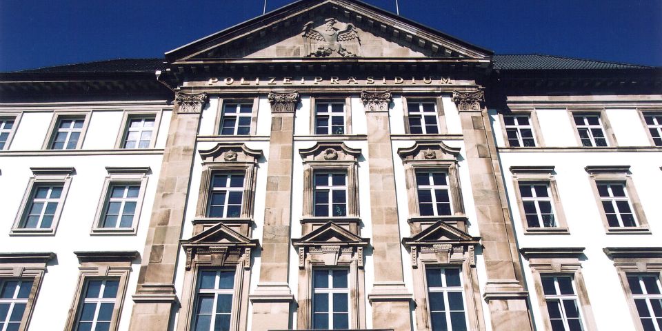Das Gebäude des Polizeipräsidiums in Essen